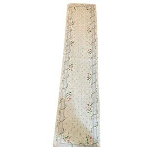Vintage Rosebud Vine Table Runner 15”x64” Sunweave Linen Corp. Cottage Core